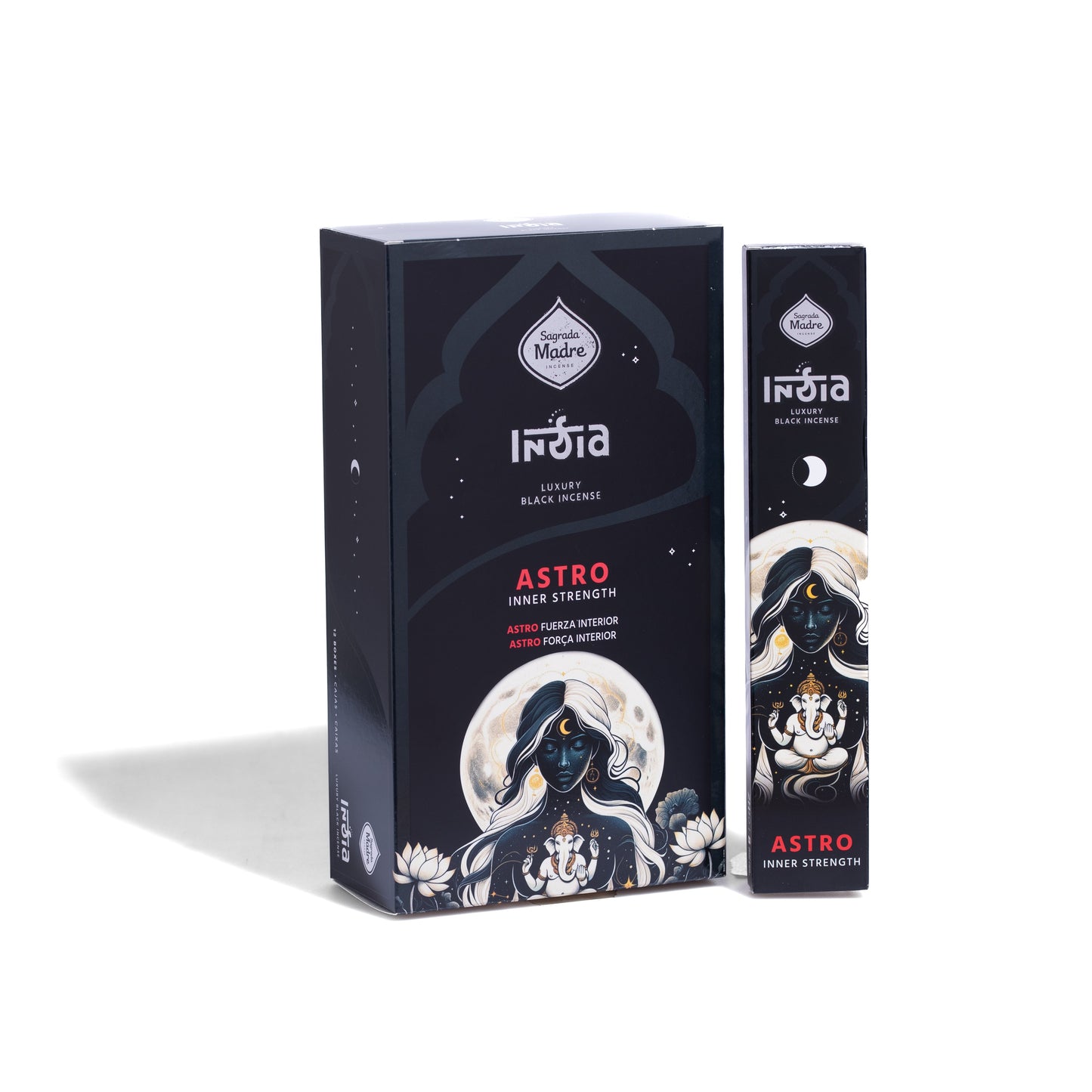 Box Sahumerio Varilla India Black Astro