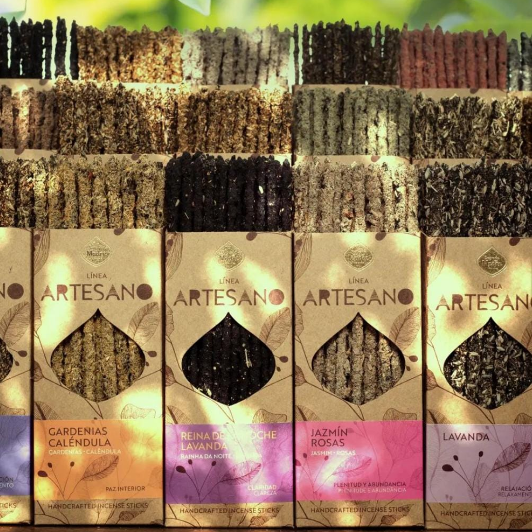 Sahumerio Artesano Té Verde con Flor de Champa