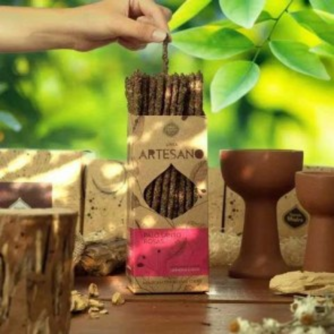 Sahumerio Artesano Té Verde con Flor de Champa
