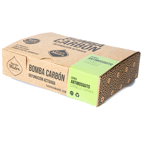 Bomba Carbón Sahumerio Citronella & Naranja Antimosquitos