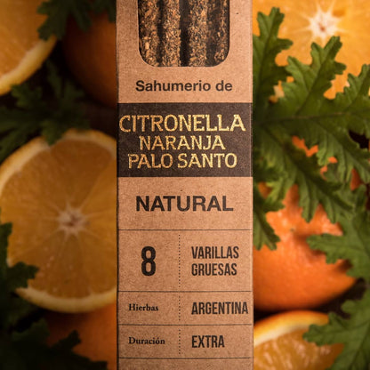 Sahumerio Natural Citronella Naranja Palo Santo